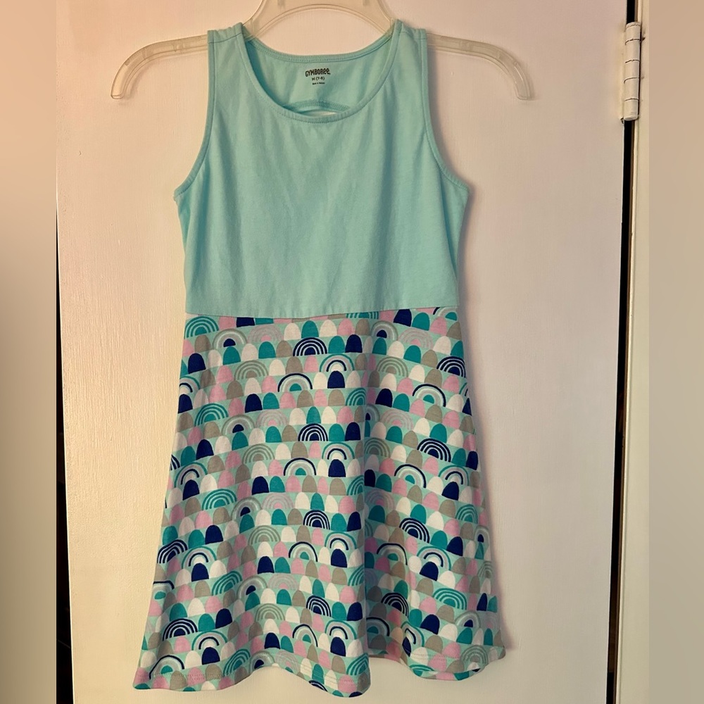 Gymboree Aqua and Multicolor Patterned Dress